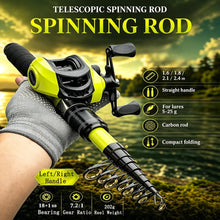 Load image into Gallery viewer, Telescopic Travel Rod Reel Combo 1.6–2.4m