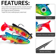 Load image into Gallery viewer, Telescopic Rod Reel Combo with Swimbaits Kit