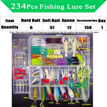 Load image into Gallery viewer, Soft and Hard Bait Lure Kit with Tackle Box