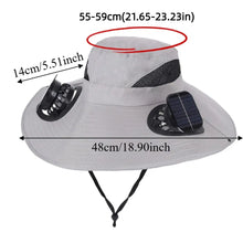 Load image into Gallery viewer, Solar Fan Fishing Hat