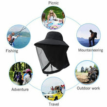 Load image into Gallery viewer, UV Face Cover Fishing Hat