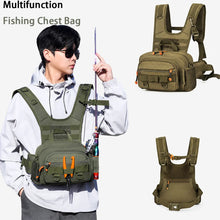 Load image into Gallery viewer, Tactical Fishing Chest Pack with Rod Holder