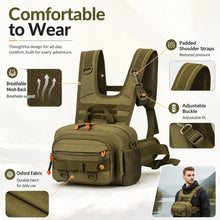 Load image into Gallery viewer, Tactical Fishing Chest Pack with Rod Holder