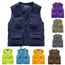 Load image into Gallery viewer, Men's Lightweight Multi-Pocket Fishing Vest
