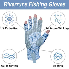 Load image into Gallery viewer, Riverruns Fingerless Fishing Gloves