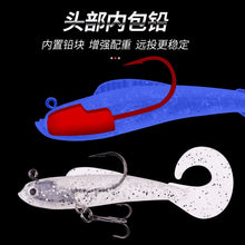 Load image into Gallery viewer, 1PCS 85mm 8.5g Jig Head PVC Fishing Lures With Long Tail