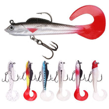 Load image into Gallery viewer, 1PCS 85mm 8.5g Jig Head PVC Fishing Lures With Long Tail