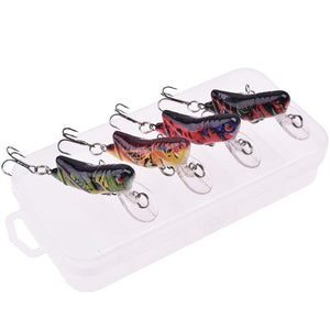 4PCS Mixed Color Grasshopper Fishing Lure Set With Box