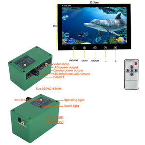 9 Inch Screen Fish Finder Underwater Fishing Camera In 3 Cable Lengths To Choose From