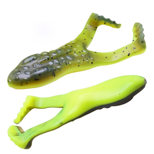 2pcs/lot Soft Rubber Frog 100mm 13.5g Big Silicone Bait