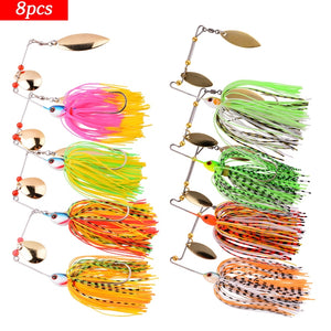 4pcs/8Pcs Fishing Lure Spinners Spoon Bait Sets