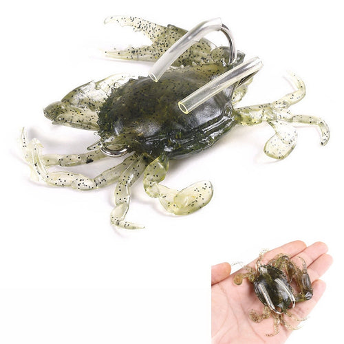 Bionic Crab Soft Silicone Artificial Lifelike Fishing Lure 80mm 19g