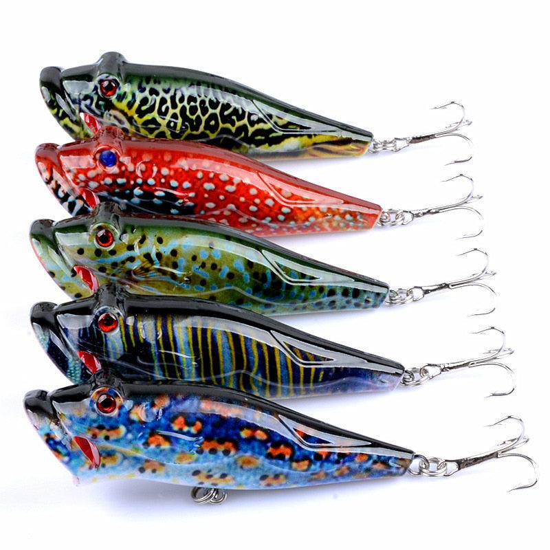 thumbnail image 2 of Whopper Fishing Lures Kit - Topwater Bass Lures With BKK Hooks & Realistic 3D Eyes 2 of 9