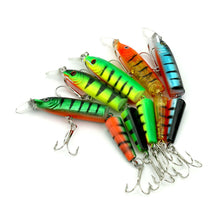 Load image into Gallery viewer, 5PCS 10.5cm/9.6g Bisection Plastic Jointed Fishing Lure