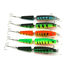 Load image into Gallery viewer, 5PCS 10.5cm/9.6g Bisection Plastic Jointed Fishing Lure