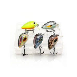 5pcs 1.5g 3cm Mini Wobblers/Crankbait Fishing Lure