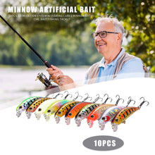 Load image into Gallery viewer, 10pcs 3D Imitation Eyes Mini Minnow Artificial Bait Lure