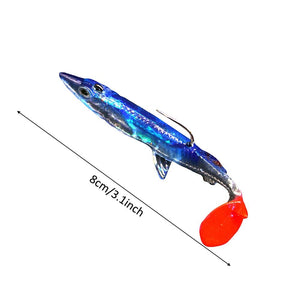 5PCS Bionic Luminous Lead Shrimp-Shaped Soft Bait