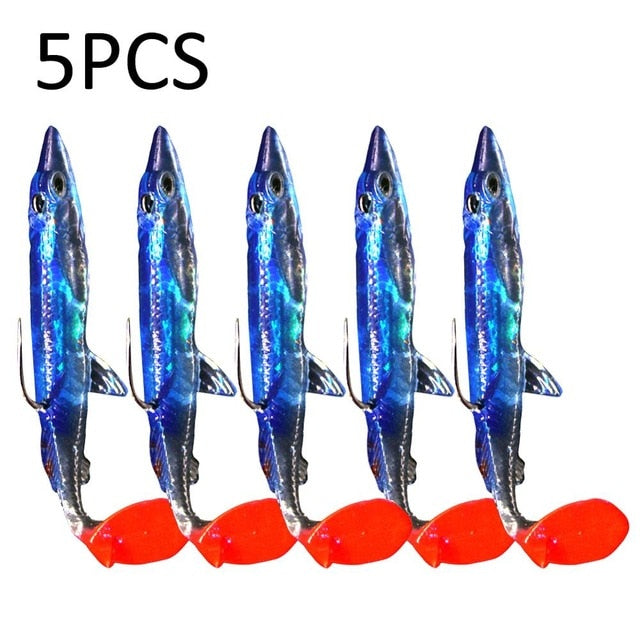 5PCS Bionic Luminous Lead Shrimp-Shaped Soft Bait
