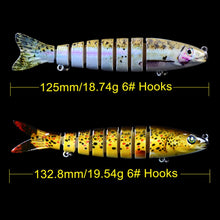 Load image into Gallery viewer, 6pcs/lot Multi Jointed Lifelike Mixed Set Bass Lures