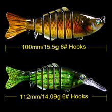 Load image into Gallery viewer, 6pcs/lot Multi Jointed Lifelike Mixed Set Bass Lures