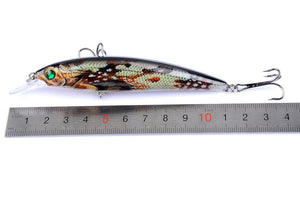 12Pcs/Lot 3D  Fishing Lure Hard Bait 11cm/13.4g Minnow