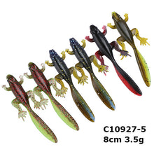 Load image into Gallery viewer, Tadpole Fishing Lure 6pc set Soft Silicone Bait 8cm 3.5g