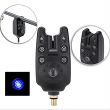 Load image into Gallery viewer, Fishing Bite Alarm with 2 LEDs Blue Light. Adjustable Tone And Volume. Waterproof