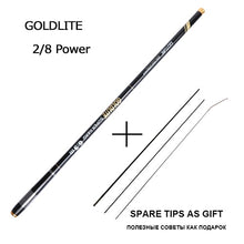 Load image into Gallery viewer, GOLDLITE 3.6-7.2M Carbon fiber telescopic fishing rods for stream fishing, 1 Rod+3 Tips