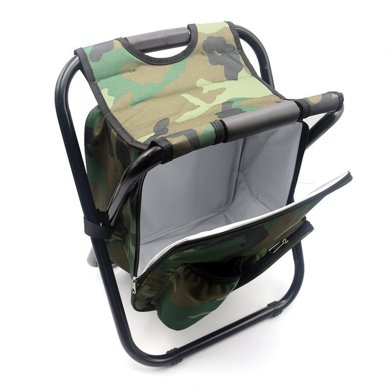 Backpack Folding Fishing Chair With Cooler Built In