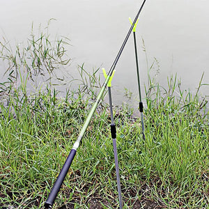 Fishing Holder 1.04M 12cm 2 Sections Adjustable Aluminium Fishing Rod Rack. V Holder Bracket Support Stand