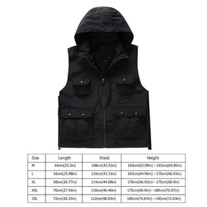 Fast Drying, Hooded and Sleeveless Fishing Vest