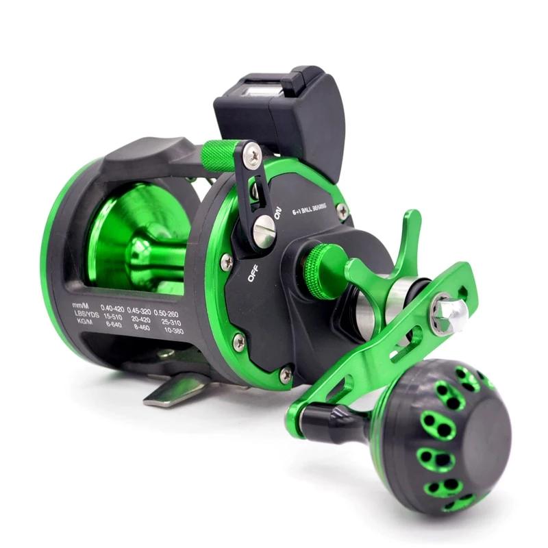 Deep Sea Fishing Reel With Line Counter 15KG Drag Power