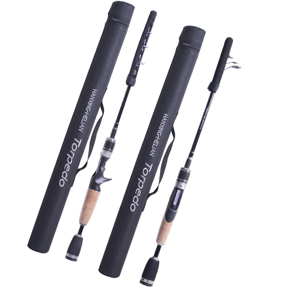 Telescopic fishing rod 1.8m 2g-7g Spinning or Casting Rod with Case – The  Fishing Nook