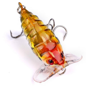6 pc Set Bass Baits Top Water Cicada Lure