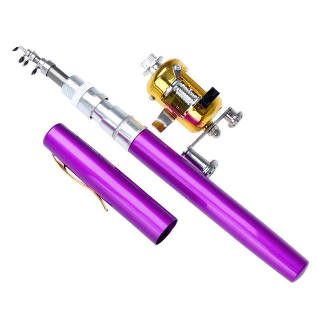 ebay fishing rods telescopic Pocket Pen Telescopic Mini Fishing Rod And Reel In 6 Colors. – The Fishing Nook