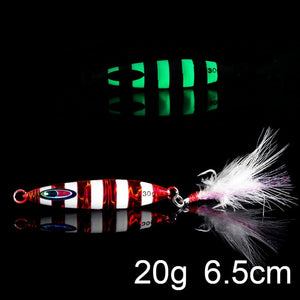 Luminous Fishing Jig Metal Minnow Spinner bait