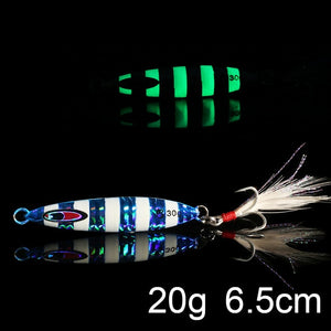 Luminous Fishing Jig Metal Minnow Spinner bait