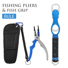 Load image into Gallery viewer, Aluminum Alloy Fishing Grip Pliers. Stainless Steel Fish Gripper, Hook Recover And Line Cutter