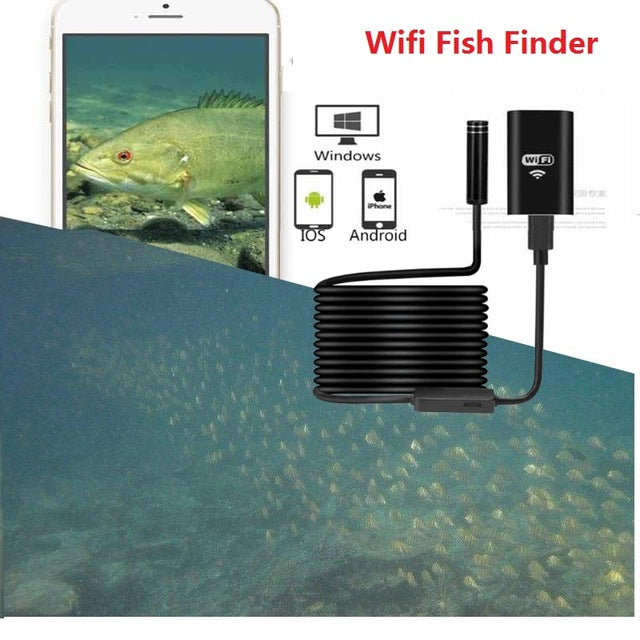 Portable Wifi Fishing Finder HD Night Vision Camera 10m Cable Underwater