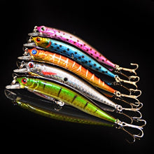 Load image into Gallery viewer, 5PC Minnow Wobblers Lure 3D Eyes Hard Plastic Lures Crankbait